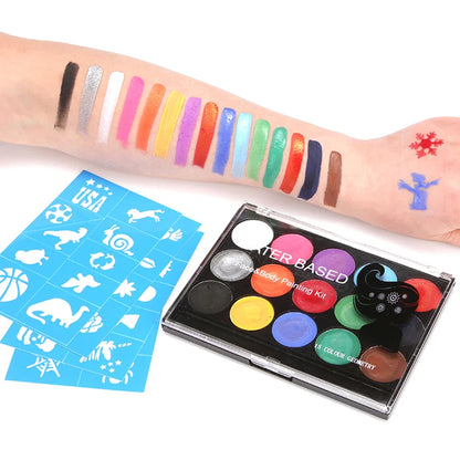Halloween Face Kids Tattoos Templates Painted Stencils Glitter Airbrush Child Face Paint Tattoos Stencil (Random Patterns) Beauty World Shop