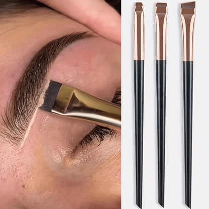 3pcs Makeup Brush Set,Blade eyeliner brush fine oblique head eyebrow brush outline eyeliner ultra-thin eye shadow brush makeup b Beauty World Shop