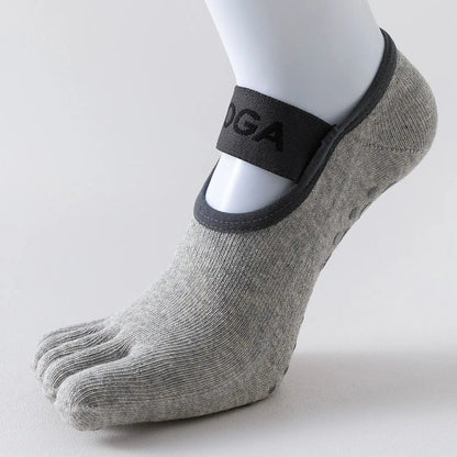 1 Pair of Women's Five Finger Socks Professional Anti Slip Cotton Absorbs Sweat Yoga Socks Pilates Fitness Socks Beauty World Shop