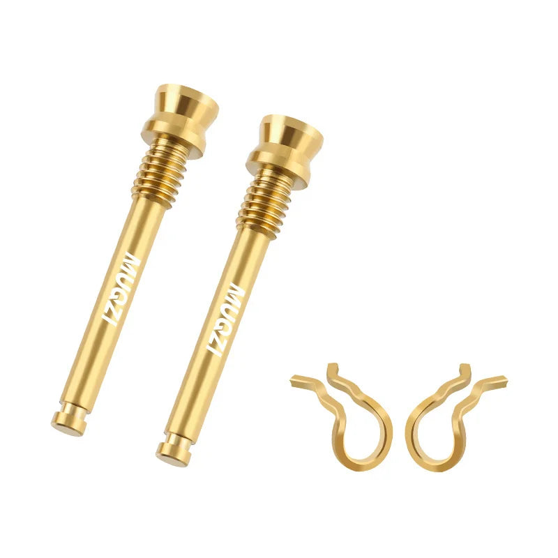 MUQZI 2pcs Titanium Bolts Bicycle Disc Brakes Caliper Lightweight Mounting Screws Road MTB Disc Brake Pad Bolts with Fixing Clip Beauty World Shop