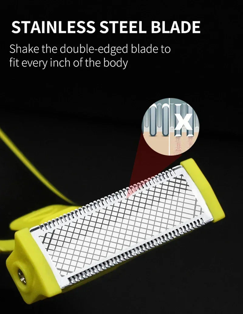 XMSJ Electric Shaver Wet and Dry Razor Double-sided Blade USB Rechargeable Portable Travel T-Shaped Hair Beard Trimmer Beauty World Shop