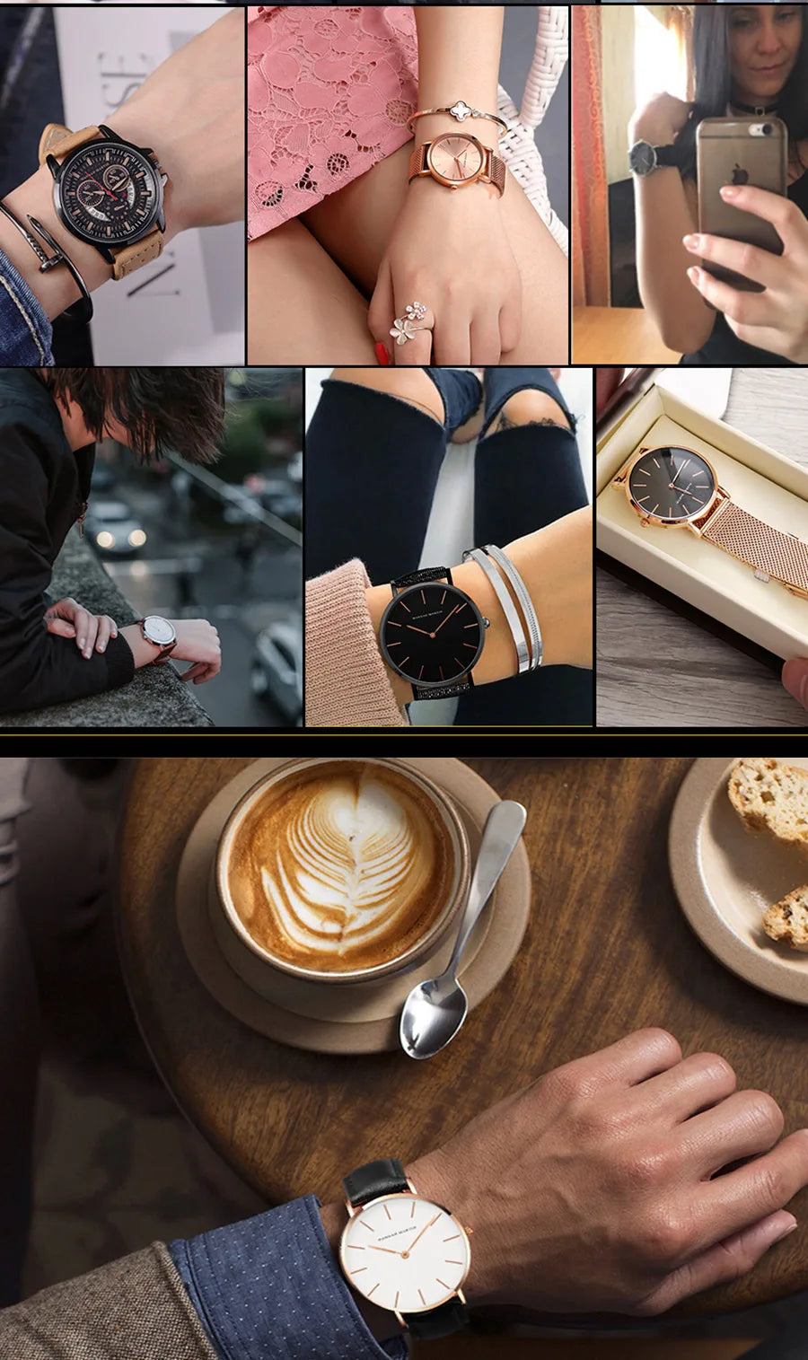 Hannah Martin Brand Fashion  Japan Quartz Wrist Watches Silver Brown Leather Men Watch Waterproof Dress Watch Men Casual Beauty World Shop
