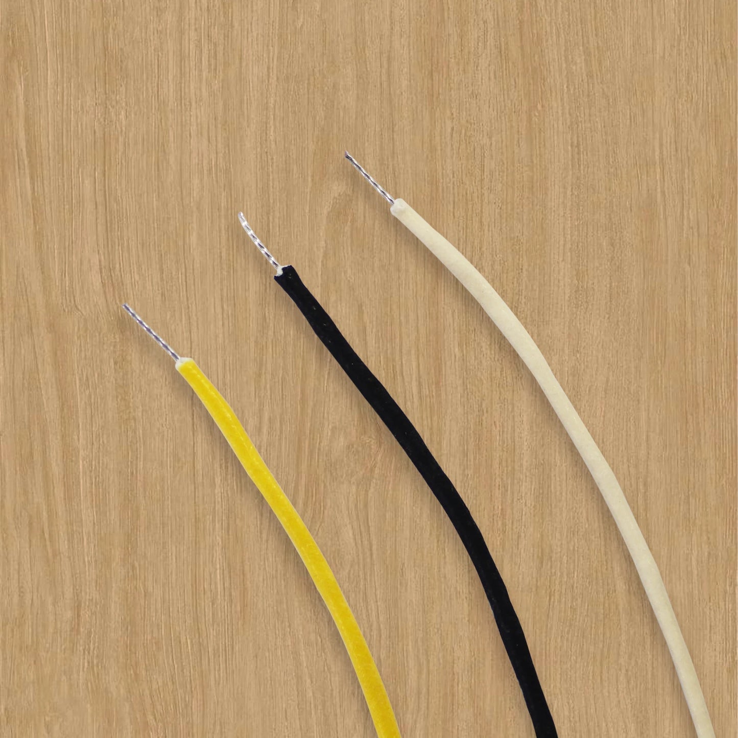 Cloth-covered Waxed Vintage-style Pushback Guitar Wire (white/black/yellow)Pushback Wire for Electric Guitar Upgrade,22 AWG wire Beauty World Shop
