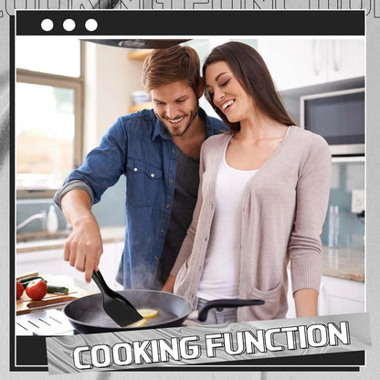 New 2 in 1 Grip Flip Spatula Tongs Egg Flipper Spatula Nylon Non Stick Coating Pancake Fish French Toast Omelet Making Tool Beauty World Shop