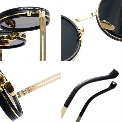 2025 Fashion New Unisex Handmade ND9 Level Sunglasses Stepless Rotating Filter Retro Polarized Sunglass Cycling Sports Glassees Beauty World Shop