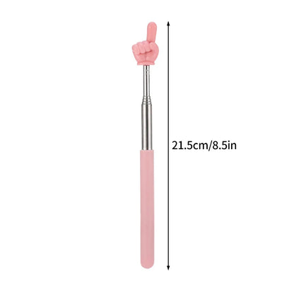 1pPointer Finger Stainless Steel Reading Sticks Telescopic Reading Finger Teaching Aids Gift for Teachers Pointer Finger Stick Beauty World Shop