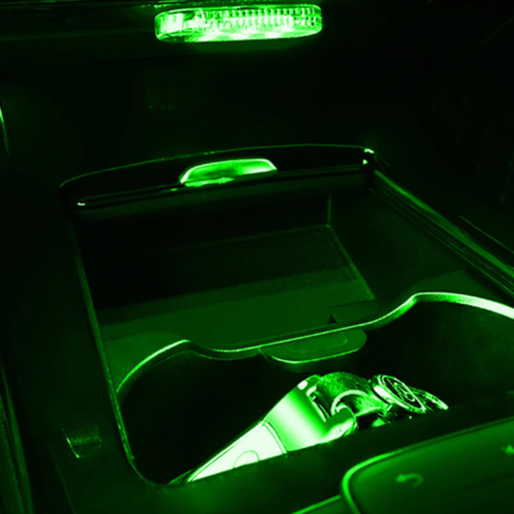 LED Car Mini Touch Light USB Charging Portable Auto Roof Ceiling Reading Night  Lamp Wireless Car Decoration Ambinet Light Beauty World Shop