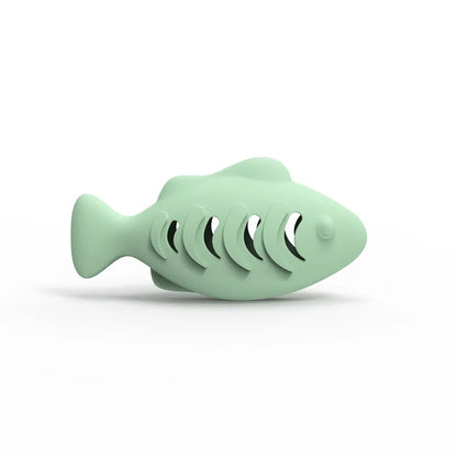 Silicone Treat Dispensing Fish Teeth Cleaning Self-Playing Boredom Relief Cats Wand Kitten Chew Resistant Molar Interactive Toy Beauty World Shop