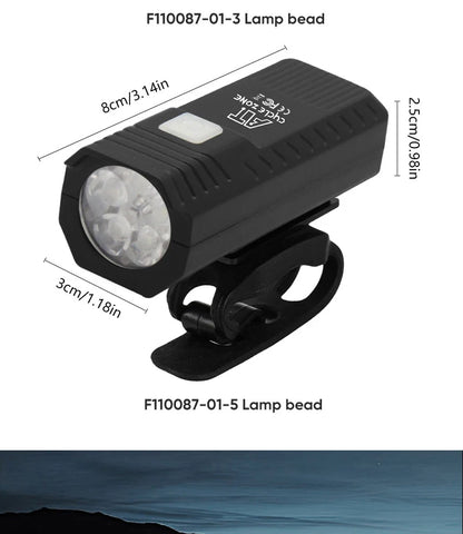 Bike Light Set Front Light with Taillight LED Rechargeable Bicycle Lights 3 Modes Headlight Easy to Install Night Cycling Lamp Beauty Fashion