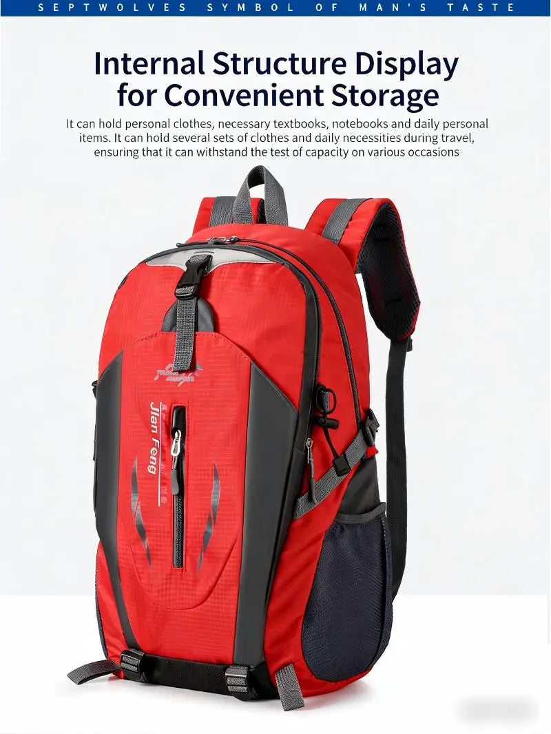Homefish 40L Waterproof Hiking Backpack Large Capacity Breathable Rucksack Unisex Outdoor Camping Travel Climbing Sports Bag Beauty World Shop