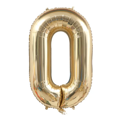 1PCS 40 inch large white gold light gold digital foil balloon for girls' birthdays helium big number0-9 balloon decoration Beauty World Shop