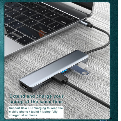 7 In 1 Type C Usb Hub Seven In One Type C 4k 30hz Usb Splitter Supports All Type C Channel Computers To Usb Compatible With Hdmi Beauty World Shop