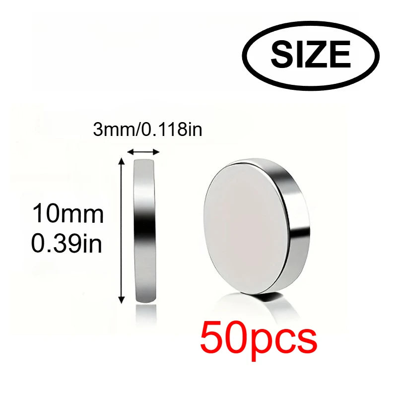 10x3/6x3mm mini whiteboard magnet, widely used in Halloween DIY, refrigerator stickers warehouse tool classification bag buttons Beauty World Shop