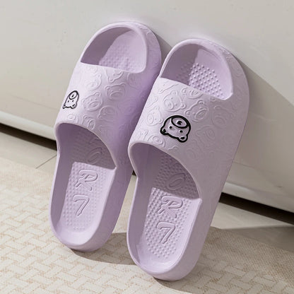 Fashion Women's Slippers Indoor Soft Sole Cartoon Bear Print Slides Bathroom EVA Indoor Men Summer Outdoor Cool Shoes Couple Beauty Fashion