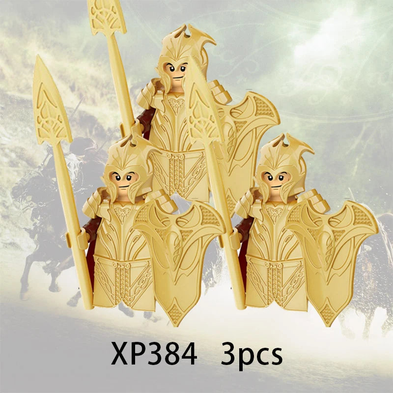 3pcs Lord Rings Elves Orcs Army Dwarf Rohan Mini Action Toy Figures Building Blocks Assembly Toys for Kids Birthday Gift Beauty World Shop