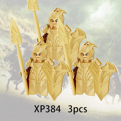 3pcs Lord Rings Elves Orcs Army Dwarf Rohan Mini Action Toy Figures Building Blocks Assembly Toys for Kids Birthday Gift Beauty World Shop