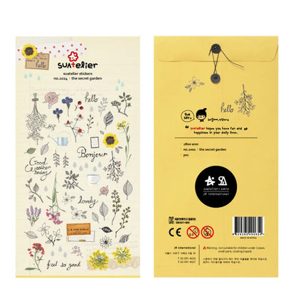 Korean Brand Suatelier Collection Daily Food Vlog Stickers DIY Scrapbooking Journey Diary Stationery Stickers Supplies Beauty World Shop