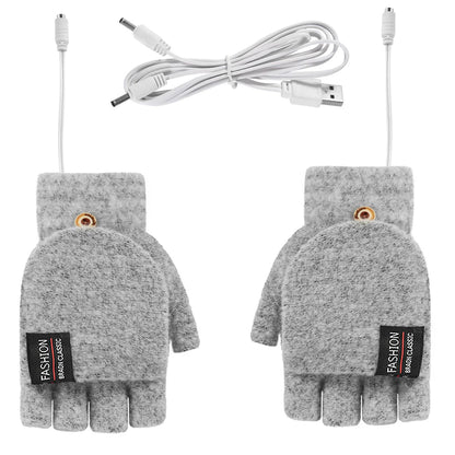 Electric heating gloves hand warmer gloves heater rechargeable USB reusable laptop suitable for sports skiing winter warm gloves Beauty World Shop