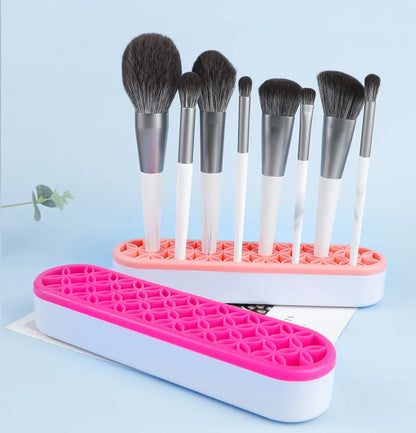Silicon Nail Brush Makeup Brush Display Stand Rack Storage Case Brush Drying Shelf Brush Holder Make UP Holder Organizer