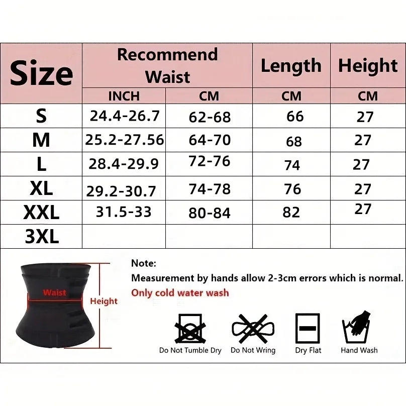 1pc Waist Trainer Slimming Body Shaper Fitness Belt Weight Loss Fat Burning Sport Girdle Sweat Trimmer Workout Cincher Shapewear Beauty World Shop