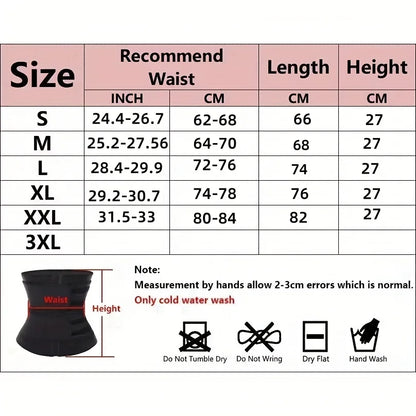 1pc Waist Trainer Slimming Body Shaper Fitness Belt Weight Loss Fat Burning Sport Girdle Sweat Trimmer Workout Cincher Shapewear Beauty World Shop