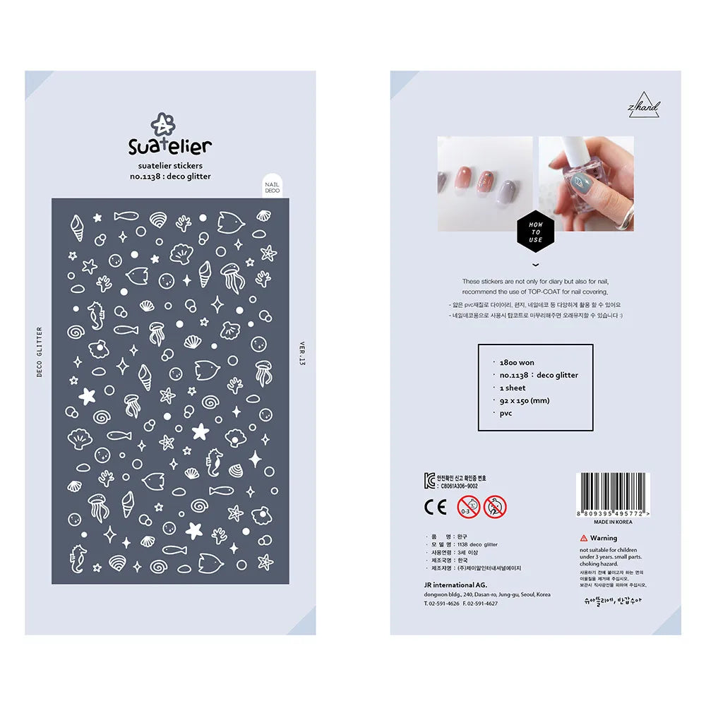 Korean Brand Suatelier Collection Daily Food Vlog Stickers DIY Scrapbooking Journey Diary Stationery Stickers Supplies Beauty World Shop