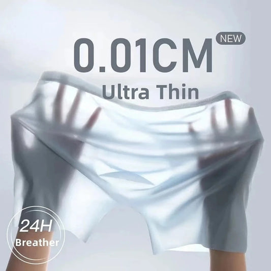 1pc Mens Boxers Shorts Ice Silk Men Panties Seamless Sexy Underwear Man Underpants Panties Male Antibacterial Breathable Briefs Beauty World Shop