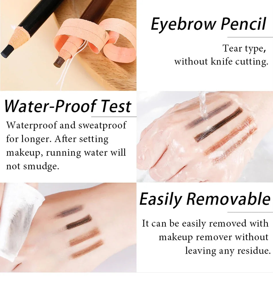 5pcs Professional Microblading Pencil Permanent Eyebrow Pencil Tattoo Waterproof Art Tint Makeup Eye Brow Pen Enhancers Cosmetic Beauty Trend Shop