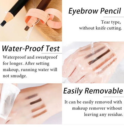 5pcs Professional Microblading Pencil Permanent Eyebrow Pencil Tattoo Waterproof Art Tint Makeup Eye Brow Pen Enhancers Cosmetic Beauty Trend Shop