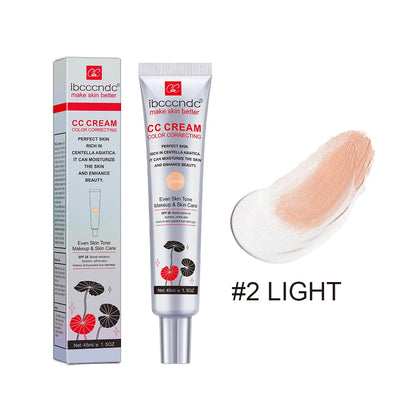 45ml Color Correcting CC Cream Facial Centella Asiatica Repair BB Cream Natural Concealer Whitening Liquid Foundation Cosmetics Beauty World Shop