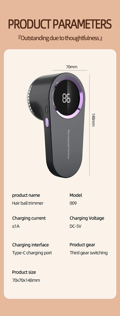 Portable Hair Ball Trimmer Home Clothes Shaving Machine Pill Removal Tool Shaver Lint Remover For Sweater USB Rechargeable Beauty World Shop