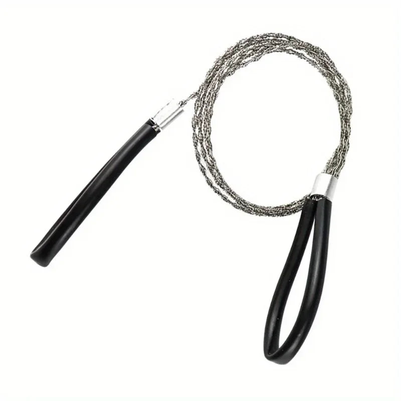 1PC portable stainless steel wire saw with finger handle, Pocket Manual chain saw for outdoor camping hiking survival Beauty World Shop