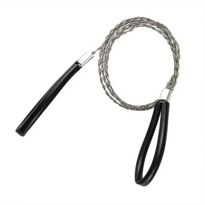 1PC portable stainless steel wire saw with finger handle, Pocket Manual chain saw for outdoor camping hiking survival Beauty World Shop