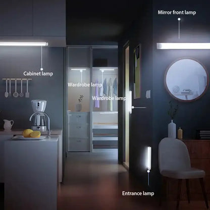 Wireless LED Night Lights Motion Sensor Lights Closet Kitchen Night Lights Bedroom Detector Light Cabinet Staircase Backlit Beauty World Shop