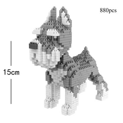 KNEW BUILT Dog Model Mini Building Block Toys Set for Kid Boy Girls Adult Beginner Teddy Hughes Corgi Collie Pet Style Bricks Beauty World Shop