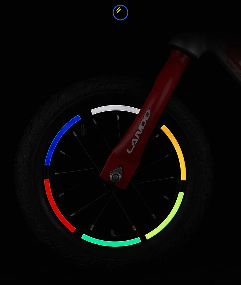 Reflective Tire Sticker Safety Sticker Color Kids Balance Bike Reflective Sticker Wheel Decal Bike Accessories Beauty World Shop