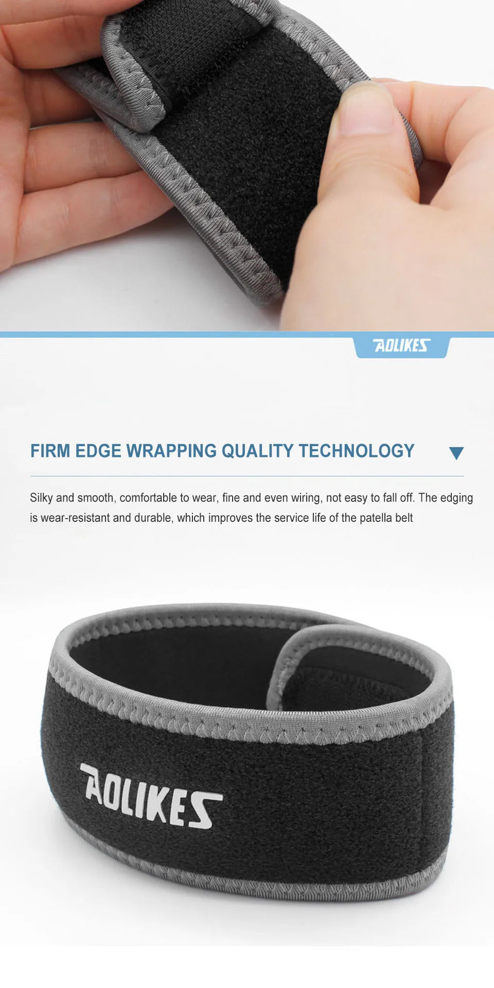 AOLIKES 1PCS Knee Braces for Knee Pain,Patella Knee Support Strap,Adjustable Patellar Tendon Stabilizer Band for Basketball Beauty World Shop