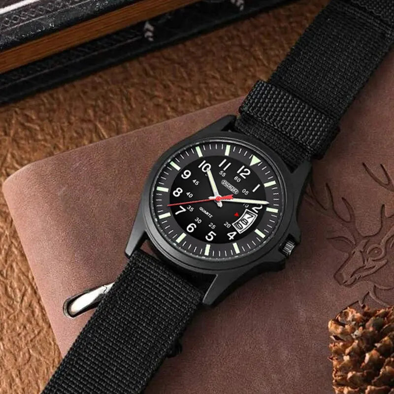 Reloj Hombre 2023 Fashion Mens Nylon Watches Luxury Men Army Military Quartz Watch Calendar Date Wristwatch Relogio Masculino Beauty World Shop