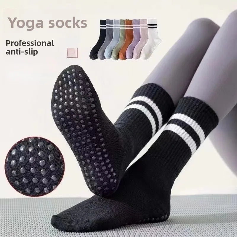 8 Pairs Girl Women's Yoga Socks Solid Colors Non-Slip Grip Socks for Pilates Workouts Ballet Dance and Gym Socks Beauty World Shop