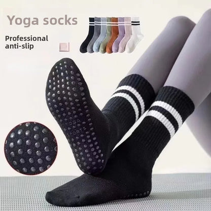 8 Pairs Girl Women's Yoga Socks Solid Colors Non-Slip Grip Socks for Pilates Workouts Ballet Dance and Gym Socks Beauty World Shop