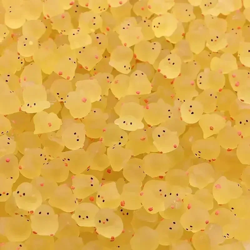A pack of 20 cute yellow fat chicken desktop ornaments, kindergarten gifts, small gifts, resin decorative mini ducks Beauty World Shop