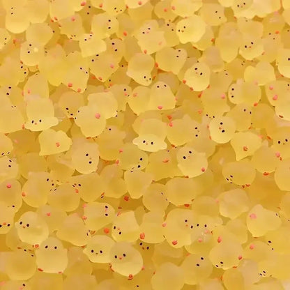 A pack of 20 cute yellow fat chicken desktop ornaments, kindergarten gifts, small gifts, resin decorative mini ducks Beauty World Shop