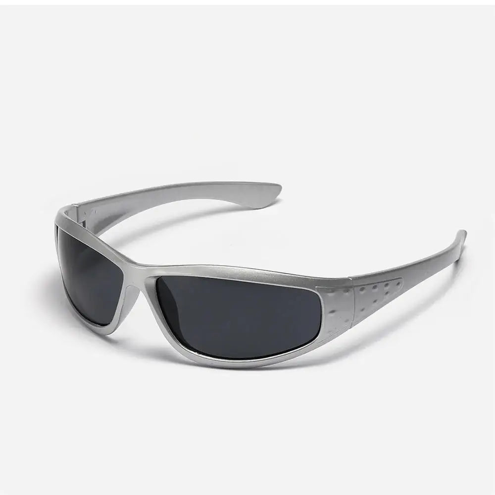 Y2K Silver Sunglasses Color Hollowed Out Future Sense Of Technology Hot Girls Net Red Sunglasses Women Sunglasses Trendy Men Beauty World Shop