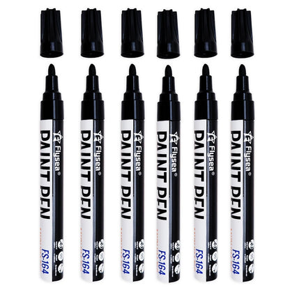 Black/White Oil Based Paint Pens, Permanent Marker for Metal, Wood, Canvas, Fabric, Plastic, Tire, Glass, Waterproof Beauty World Shop