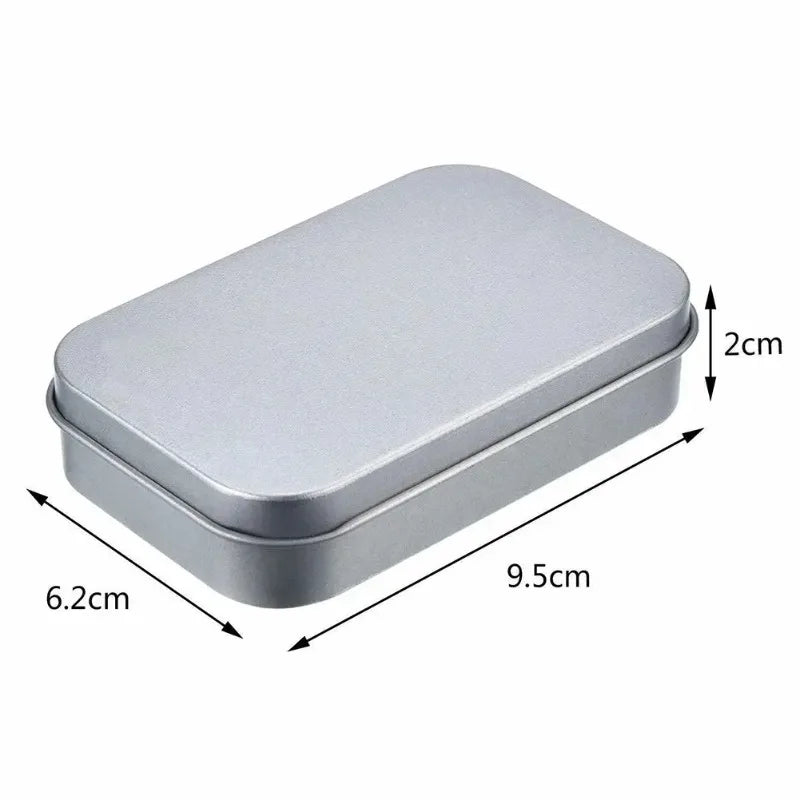 6Pcs Mini Metal Tin-Plated Slide Cover Storage Box Portable Cosmetic Organizer Jewelry Pill Cases Wedding Favor Container Beauty Trend Shop