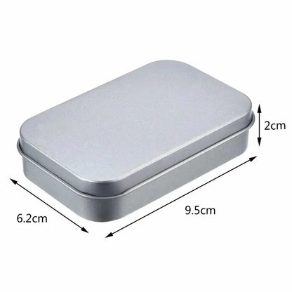 6Pcs Mini Metal Tin-Plated Slide Cover Storage Box Portable Cosmetic Organizer Jewelry Pill Cases Wedding Favor Container Beauty Trend Shop