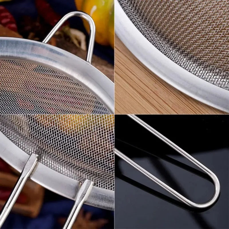 Stainless Steel Ultra Fine Mesh Strainer Sieve for Juice Soya Milk Oil Grid Dumpling Fishing Hotpot Leaky Spoon Household Kitche Beauty Trend Shop