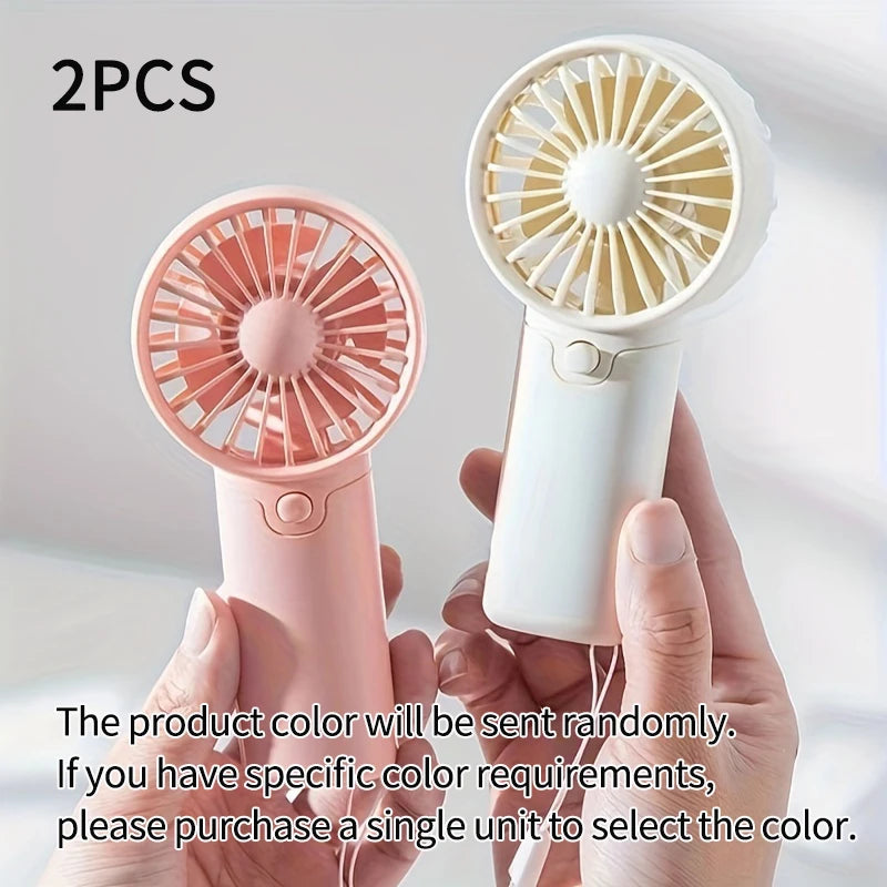 2025 Cute Mini Fan Portable Handheld Fan Lightweight Handy Fan Pocket Size Low Noise Small Electric Fan Student Gift Outdoor Fan Beauty World Shop