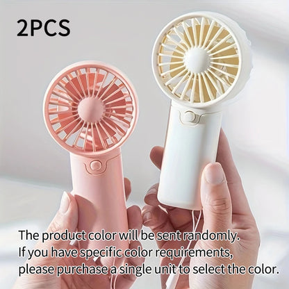 2025 Cute Mini Fan Portable Handheld Fan Lightweight Handy Fan Pocket Size Low Noise Small Electric Fan Student Gift Outdoor Fan Beauty World Shop
