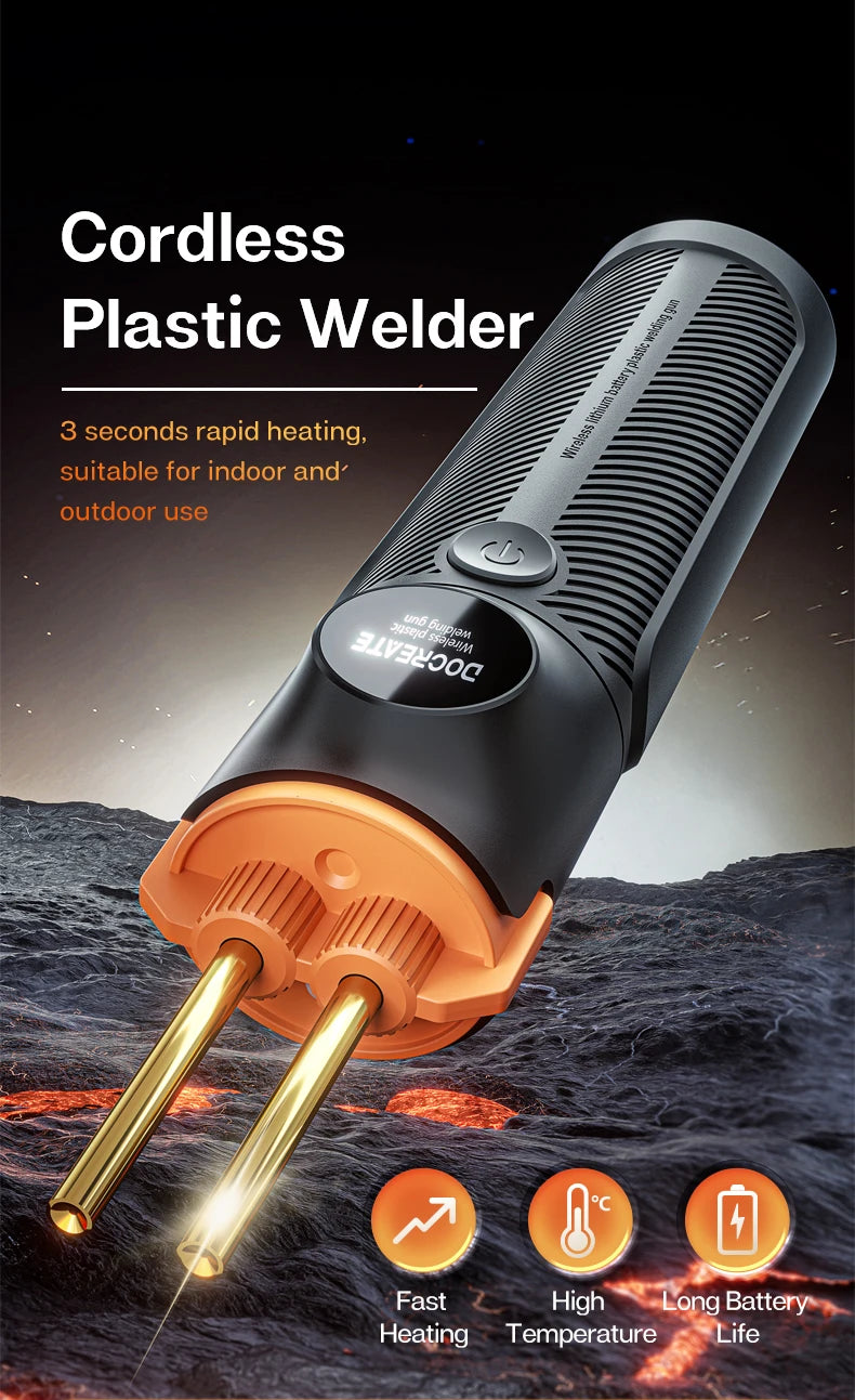 Portable Hot Stapler Plastic Welding Machine Car Bumper Repair Kit PVC Plastic Repairs Wireless Handheld Plastic Soldering Gun ﻿ Beauty World Shop